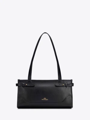 Elegancka bagietka damska ze skóry naturalnej czarna Wittchen