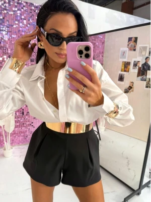 Elegancka bawełniana koszula z mankietami RANITA - biała  magmac 