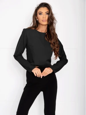 Elegancka bluzka z kokardami z tyłu LUNED - czarna  magmac 