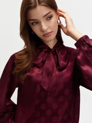 Elegancka burgundowa bluzka Top Secret