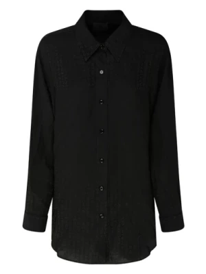 Elegancka Czarna Jedwabna Koszula dla Kobiet Givenchy
