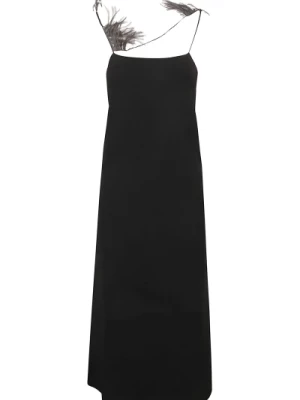 Elegancka Czarna Sukienka Maxi Jil Sander