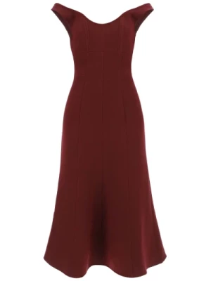 Elegancka Czarna Sukienka Midi Roland Mouret