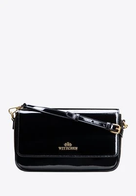 Elegancka damska listonoszka ze skóry lakierowanej czarna Wittchen