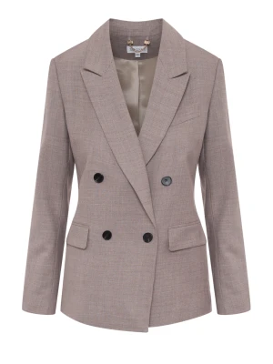 Elegancka dwurzędowa marynarka w kolorze taupe Taranko