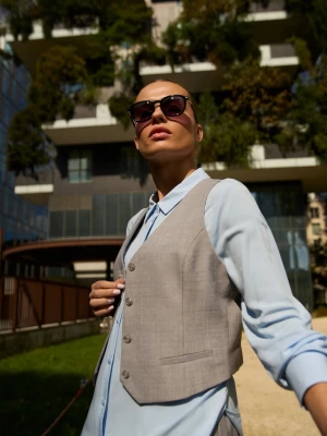 Elegancka kamizelka szara Moodo