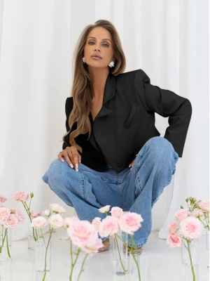 Elegancka krótka marynarka ASHANTI - czarna  magmac 