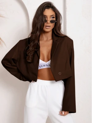 Elegancka krótka marynarka MANOA - czekoladowa  magmac 