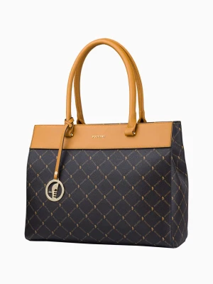 Elegancka logowana torebka damska typu shopper Puccini
