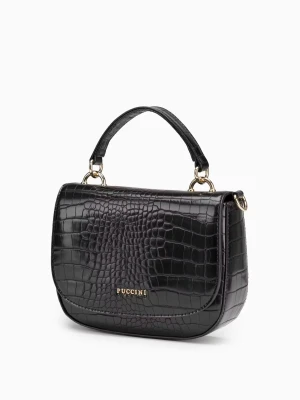 Elegancka mała torebka crossbody czarna Puccini