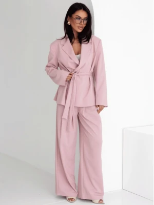 Elegancka marynarka z wiązaniem ADELL - brudny róż  magmac 