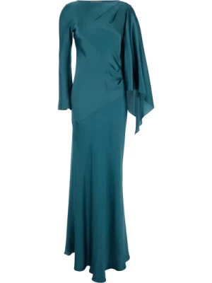 Elegancka Maxi Sukienka Satynowa Alberta Ferretti