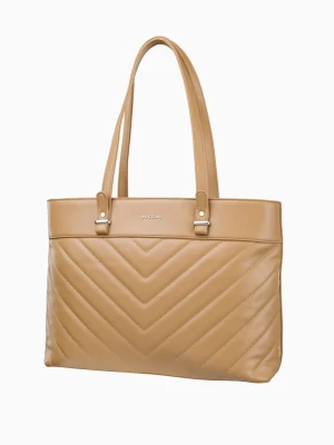 Elegancka shopperka z ukośnym pikowaniem Puccini