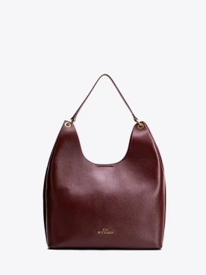 Elegancka shopperka ze skóry naturalnej bordowa Wittchen
