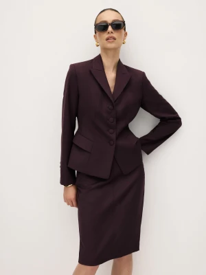 Elegancka śliwkowa marynarka Taranko ŚLIWKA