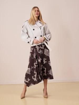 Elegancka spódnica asymetryczna z printem TARANKO