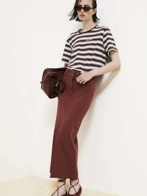 Elegancka spódnica midi z domieszką wiskozy PATRIZIA PEPE