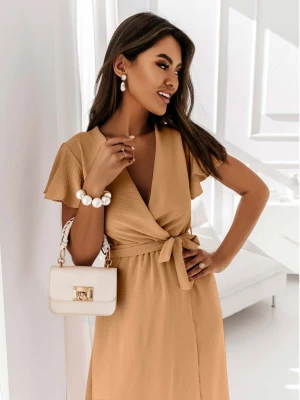 Elegancka sukienka maxi CAROLINE - beżowa  magmac 