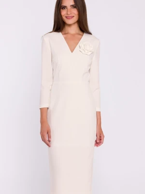 Elegancka sukienka ołówkowa z dekoltem V czarna Stylove