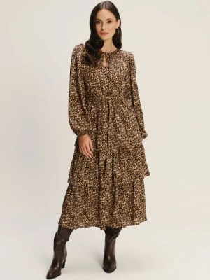 Elegancka sukienka z falbaniastym dołem Greenpoint