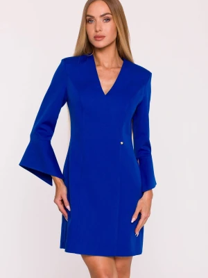 Elegancka sukienka trapezowa mini bordowa Moe