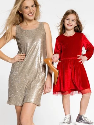 Elegancka świąteczna sukienka z tiulową falbanką Max & Mia by 5.10.15.