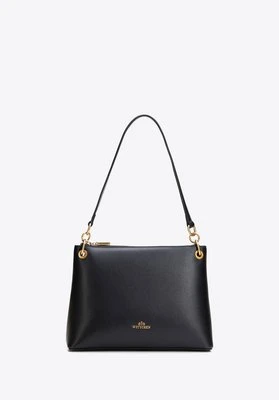 Elegancka torebka na ramię ze skóry naturalnej czarna Wittchen