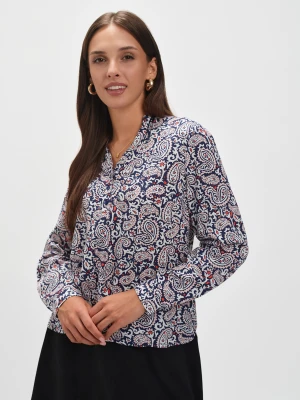 Elegancka wzorzysta bluzka TOP SECRET Czarny