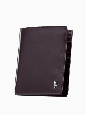 Elegancki brązowy portfel męski skórzany Puccini