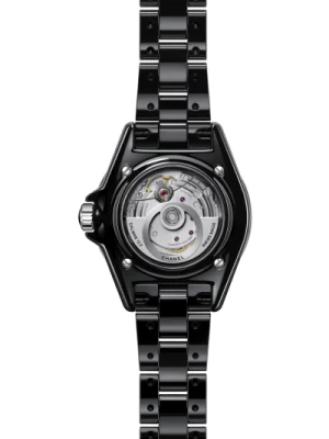 Elegancki czarny ceramiczny Zegarek automatyczny Chanel