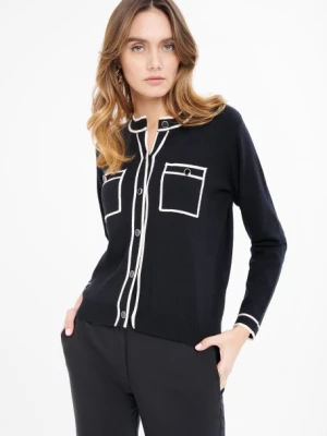 Elegancki czarny kardigan Greenpoint