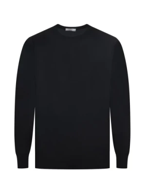 Elegancki Czarny Sweter z Wełny Paolo Pecora