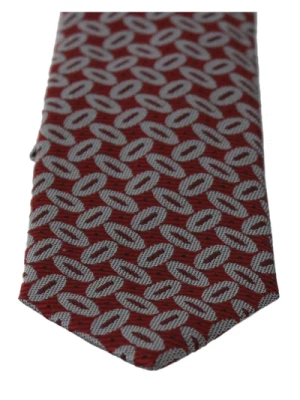 Elegancki czerwony jedwabny krawat Dolce & Gabbana