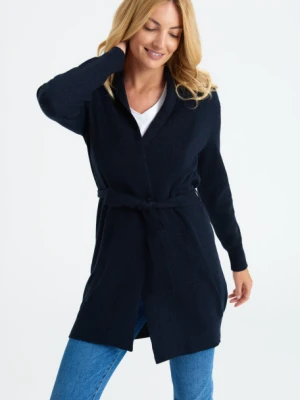 Elegancki, granatowy kardigan z błyskiem Greenpoint