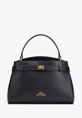 Elegancki kuferek ze skóry naturalnej mały czarny Wittchen