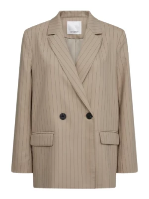 Elegancki Pin Blazer w Beżu Co'Couture