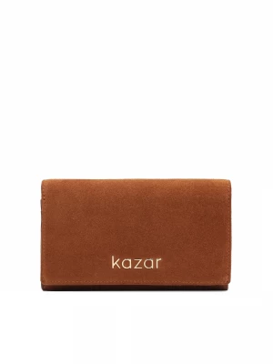 Elegancki skórzany portfel w kolorze średniego brązu Kazar