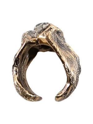Elegancki Złoty Pierścień Metalowy Axum
