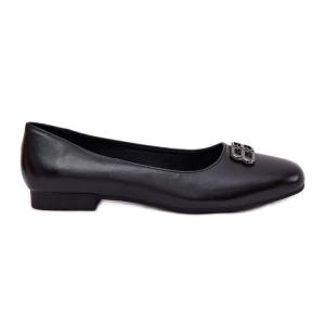 Eleganckie Baleriny Damskie Z Ozdobą Vinceza 62206 Czarne