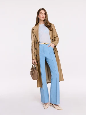 Eleganckie błękitne spodnie z denimu TARANKO