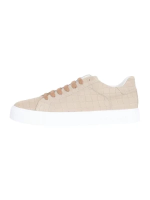 Eleganckie Camel White Sole Sneakers Hide&Jack