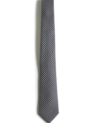 Eleganckie Czarne Krawaty z Białym/Niebieskim Giorgio Armani