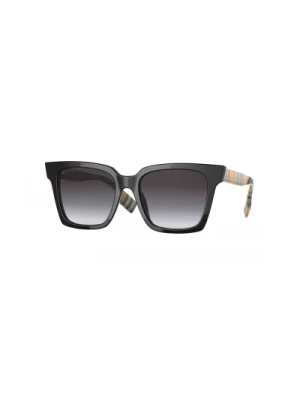 Eleganckie czarne okulary przeciwsłoneczne dla wyrafinowanego wyglądu Burberry