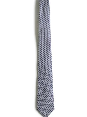 Eleganckie Krawaty w Białym/Niebieskim Giorgio Armani