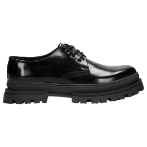 Czarne półbuty męskie oksfordy ze skóry naturalnej 10050-31 Wojas