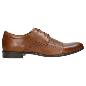 Brązowe eleganckie półbuty męskie w stylu formal 10106-52 Wojas