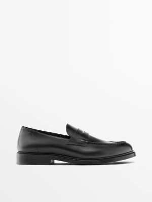 Eleganckie Mokasyny Nappa - Czarny - Massimo Dutti - Male