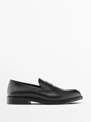 Eleganckie Mokasyny Nappa - Czarny - Massimo Dutti - Male