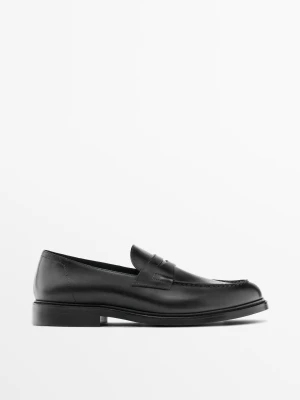 Eleganckie Mokasyny Nappa - Czarny - - Massimo Dutti - Mężczyzna