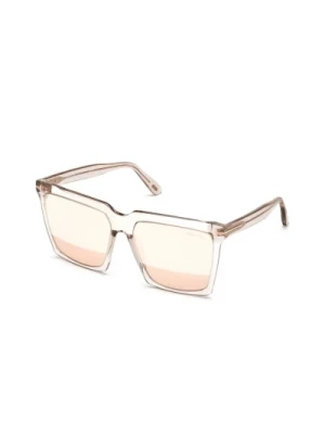 Eleganckie Okulary Przeciwsłoneczne w Szarym Kolorze dla Kobiet Tom Ford